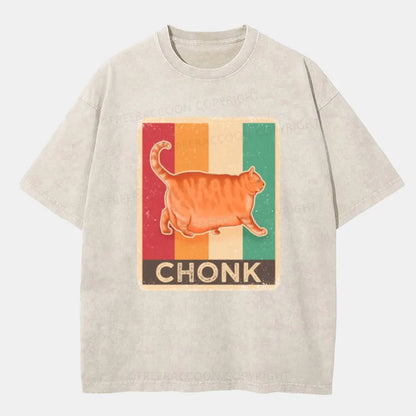 Vintage Chonk Cat Washed T-Shirt