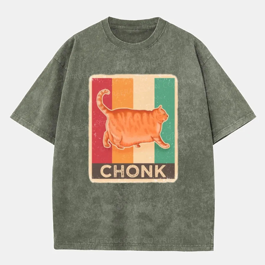 Vintage Chonk Cat Washed T-Shirt