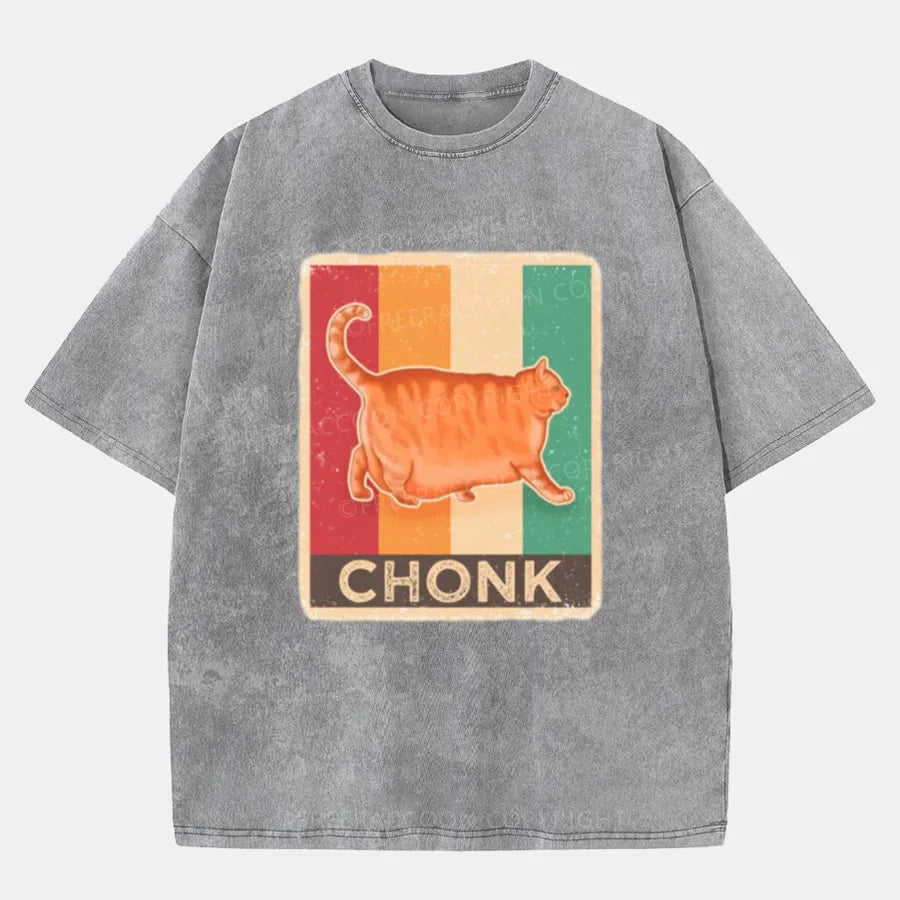 Vintage Chonk Cat Washed T-Shirt