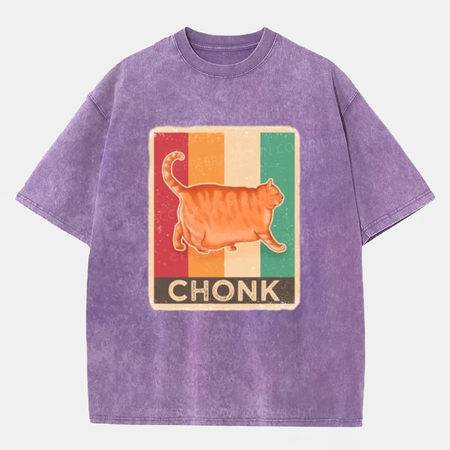 Vintage Chonk Cat Washed T-Shirt