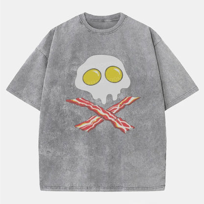 Vintage Bacon And Eggs Cool Washed T-Shirt