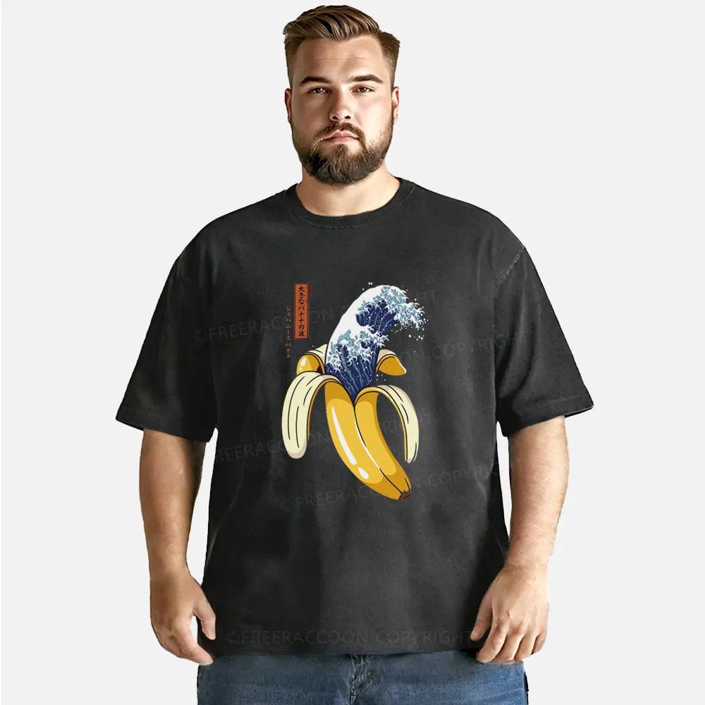 Vintage The Great Wave Of Banana Washed T-Shirt