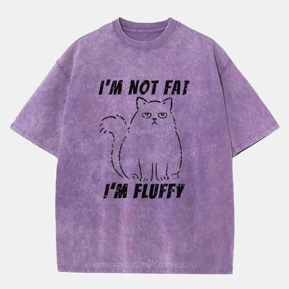 Vintage I’M Not Fat, I’M Fluffy Washed T-Shirt