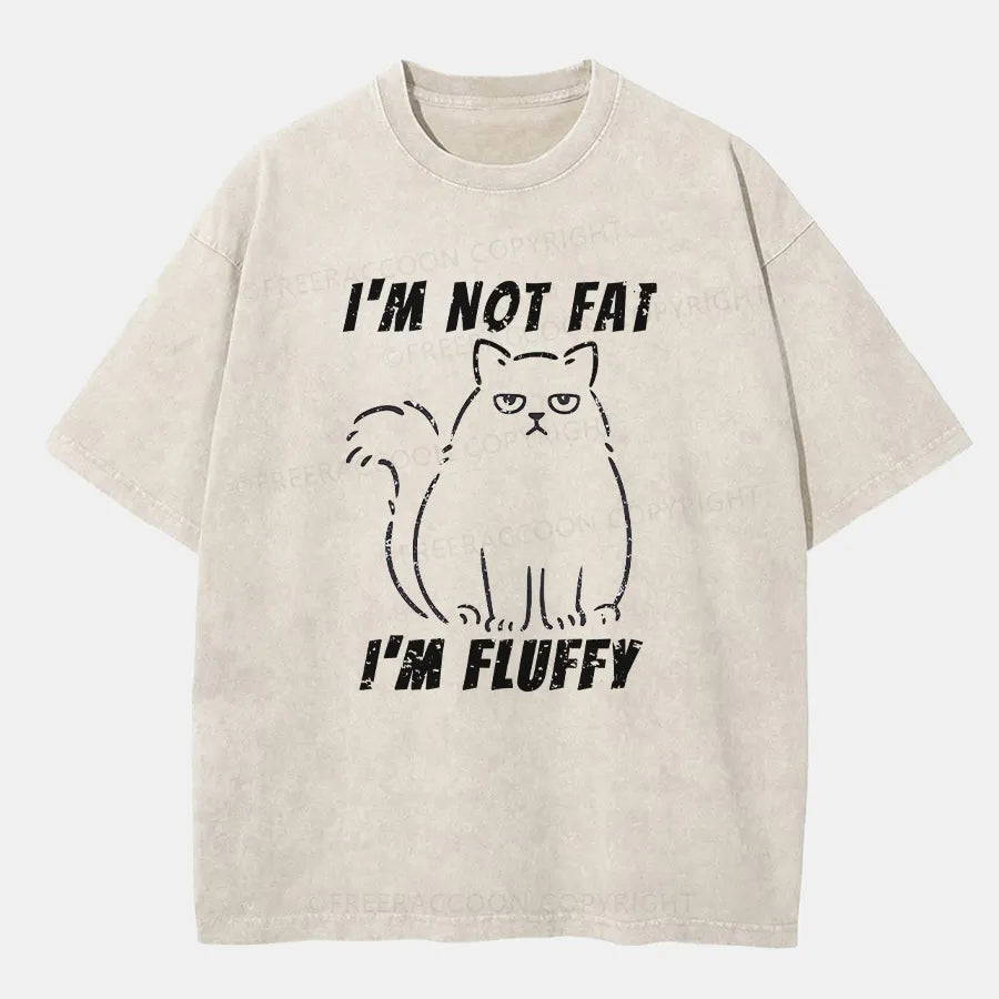 Vintage I’M Not Fat, I’M Fluffy Washed T-Shirt