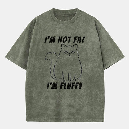 Vintage I’M Not Fat, I’M Fluffy Washed T-Shirt