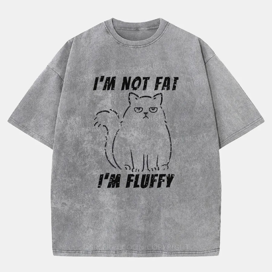 Vintage I’M Not Fat, I’M Fluffy Washed T-Shirt