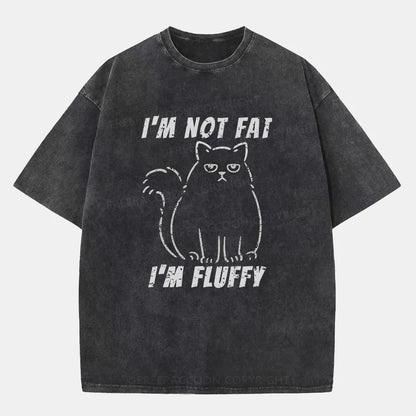 Vintage I’M Not Fat, I’M Fluffy Washed T-Shirt