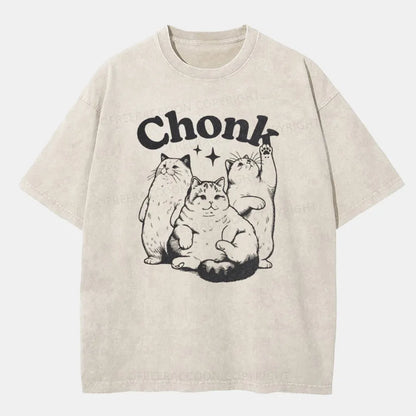 Vintage Chonk Cat Washed T-Shirt