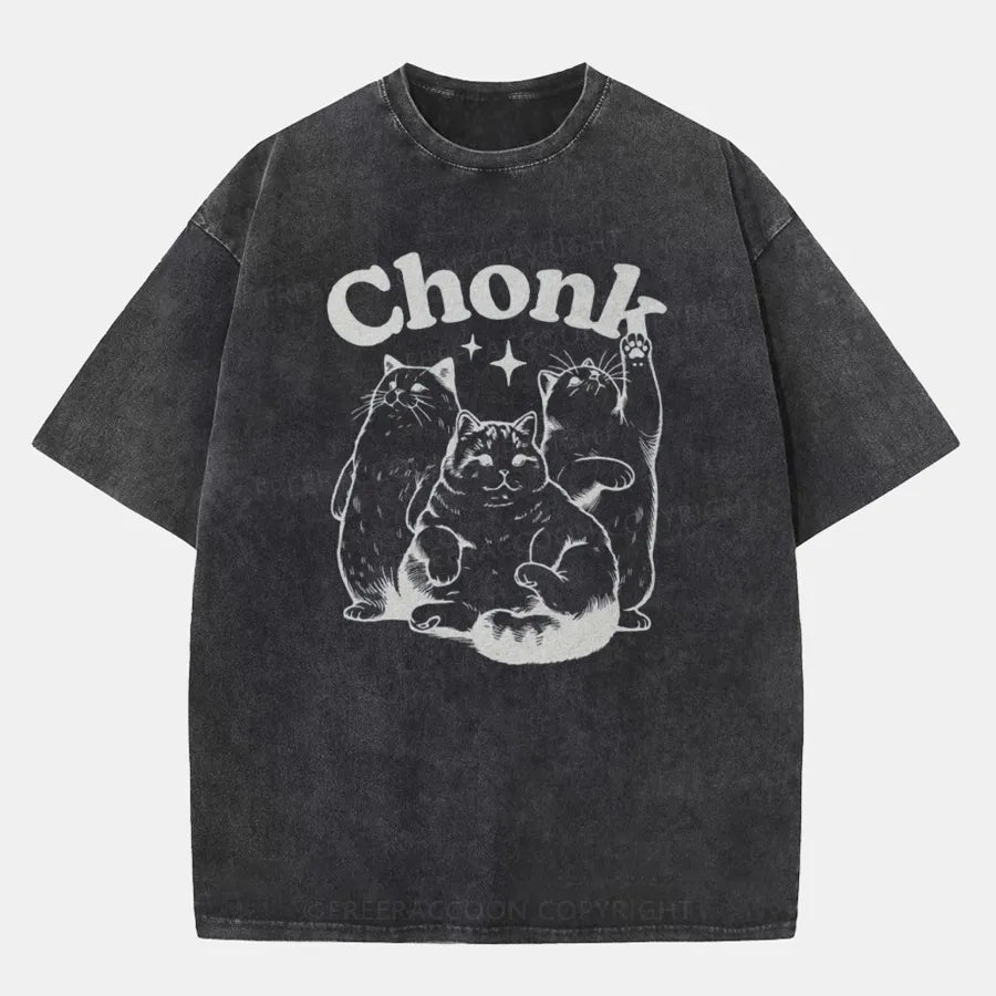 Vintage Chonk Cat Washed T-Shirt