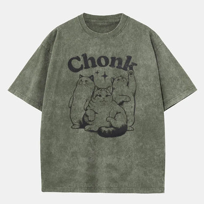 Vintage Chonk Cat Washed T-Shirt