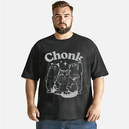 Vintage Chonk Cat Washed T-Shirt