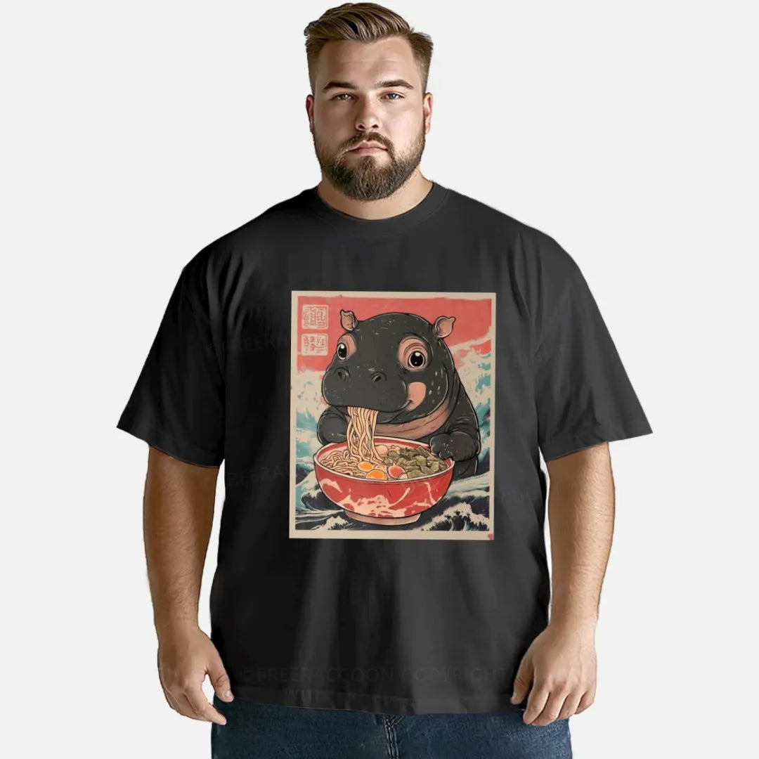 Vintage Hippo And Ramen Classic T-Shirt