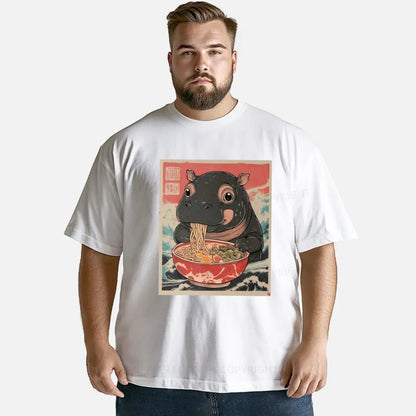 Vintage Hippo And Ramen Classic T-Shirt