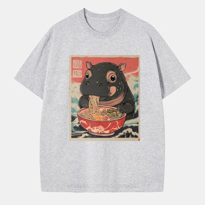 Vintage Hippo And Ramen Classic T-Shirt