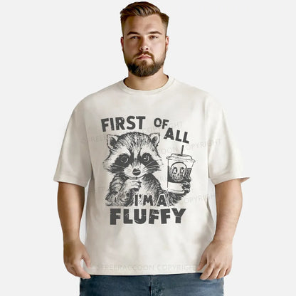 Vintage First Of All, I'M Fluffy Washed T-Shirt