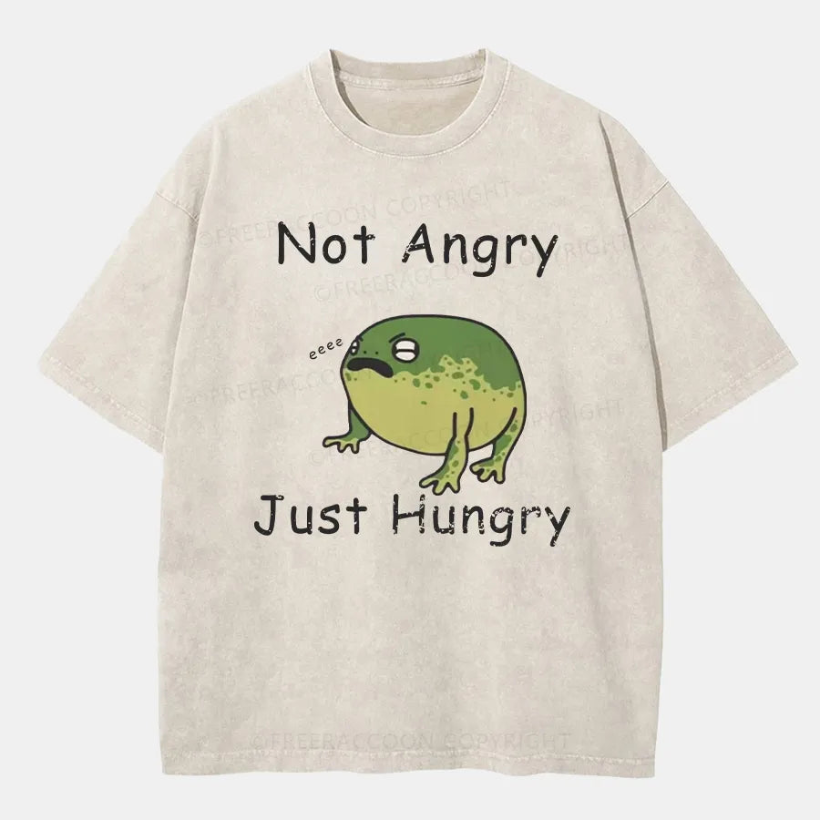 Vintage Not Angry, Just Hungry Washed T-Shirt