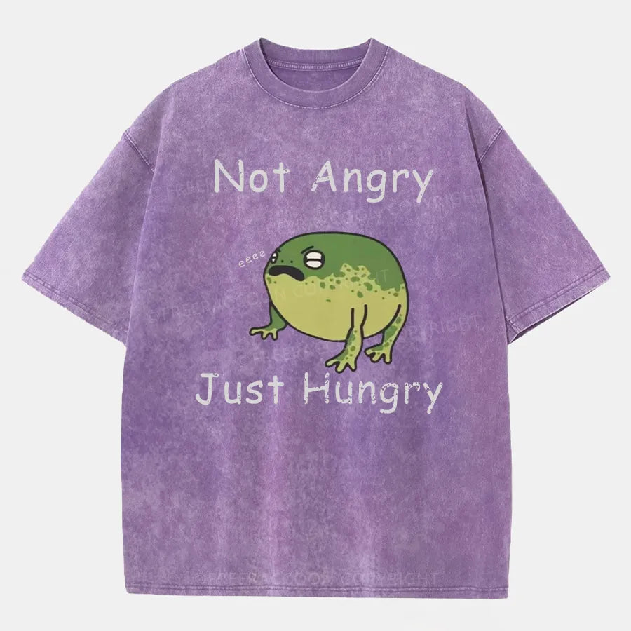 Vintage Not Angry, Just Hungry Washed T-Shirt