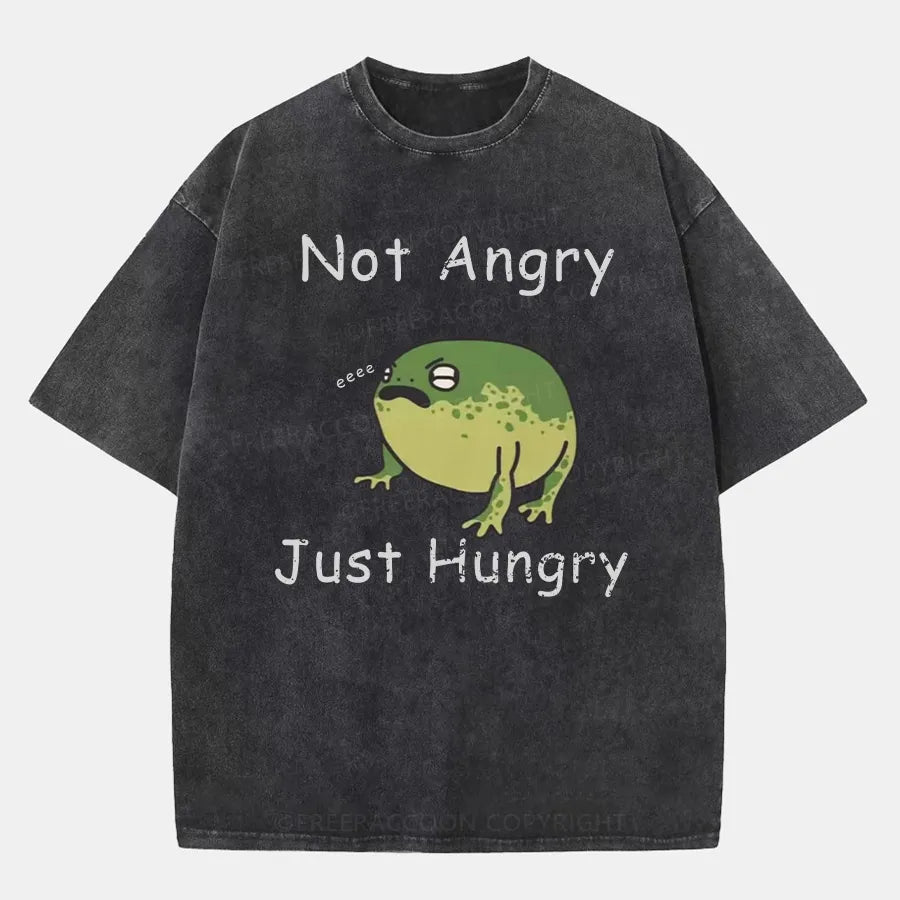 Vintage Not Angry, Just Hungry Washed T-Shirt