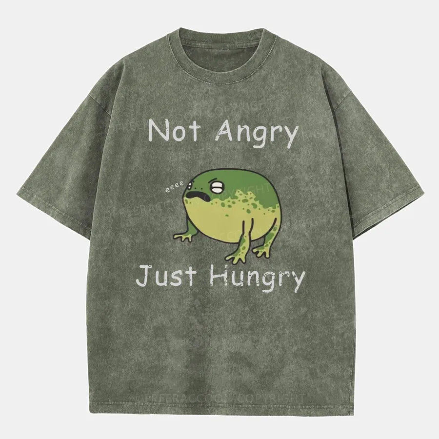 Vintage Not Angry, Just Hungry Washed T-Shirt