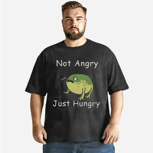 Vintage Not Angry, Just Hungry Washed T-Shirt