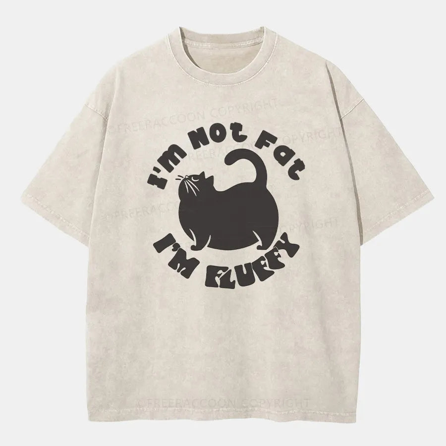 Vintage I’M Not Fat, I’M Fluffy Washed T-Shirt