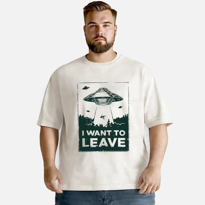 Vintage I Want To Leave Washed T-Shirt