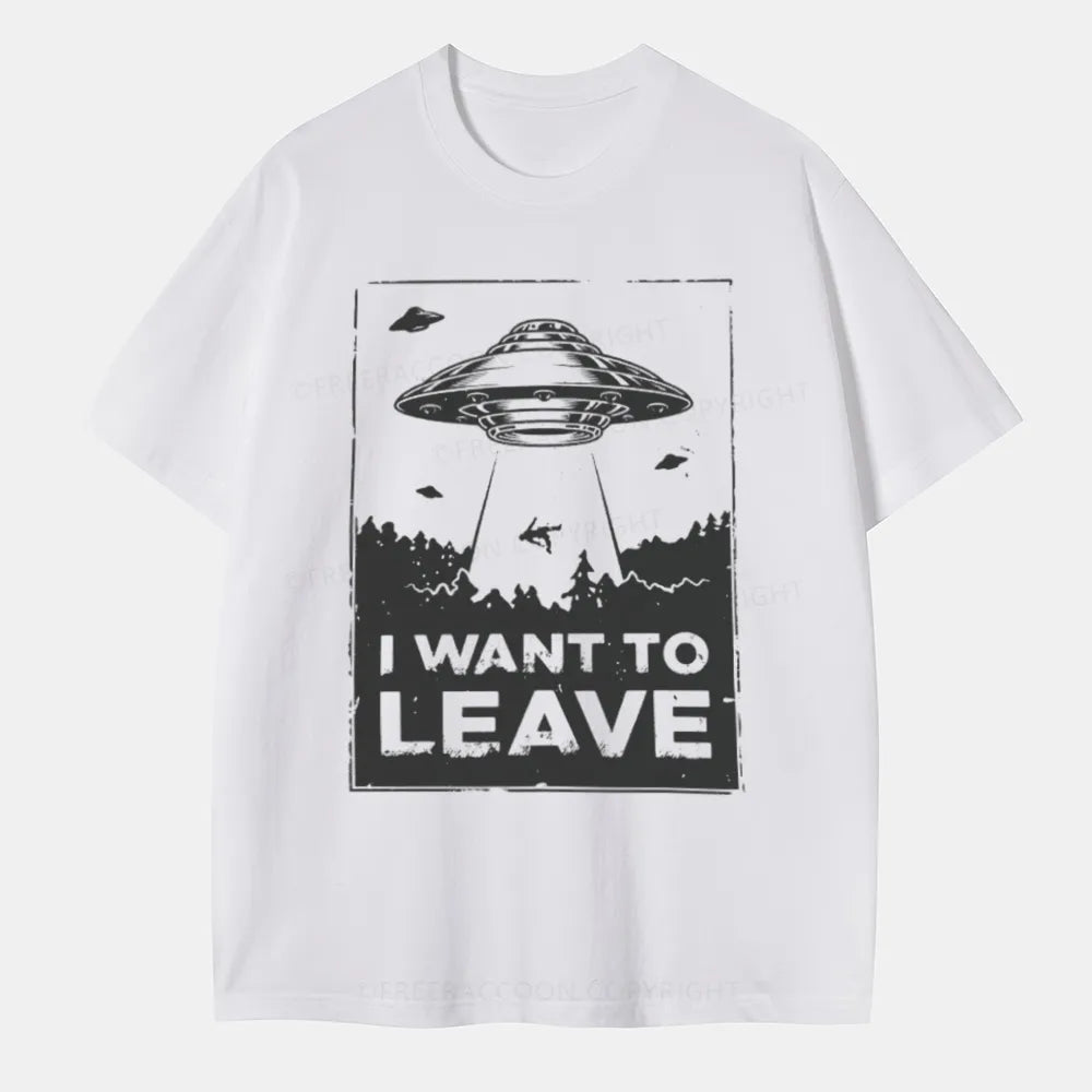 Vintage I Want To Leave Classic T-Shirt