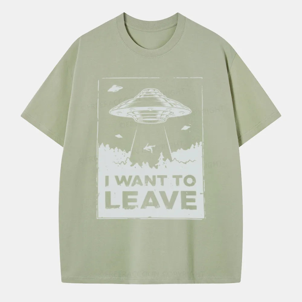 Vintage I Want To Leave Classic T-Shirt