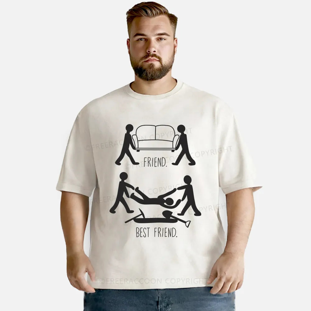 Vintage Friend Vs Best Friend Washed T-Shirt