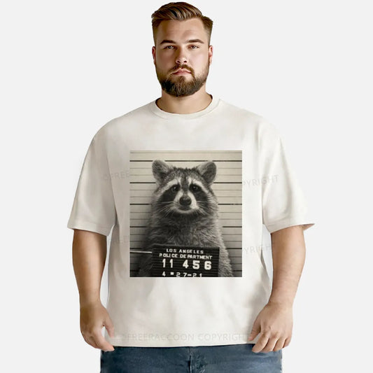 Vintage Raccoon Mugshot Washed T-Shirt