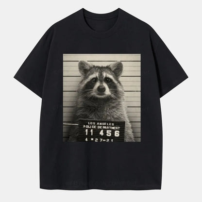 Vintage Raccoon Mugshot Classic T-Shirt