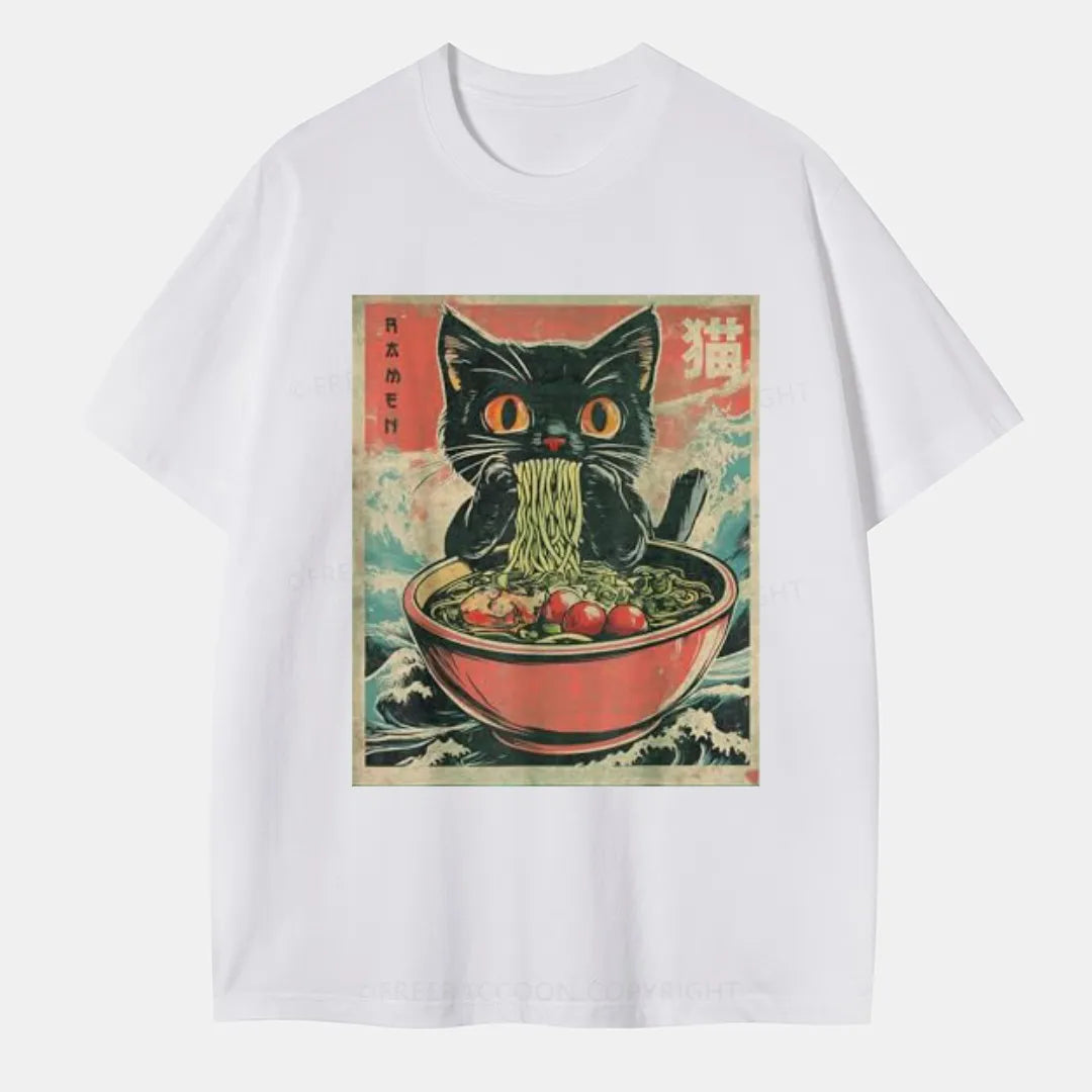 Vintage Cat Ramen Classic T-Shirt