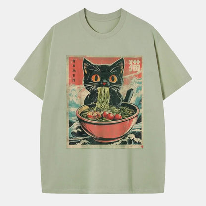 Vintage Cat Ramen Classic T-Shirt