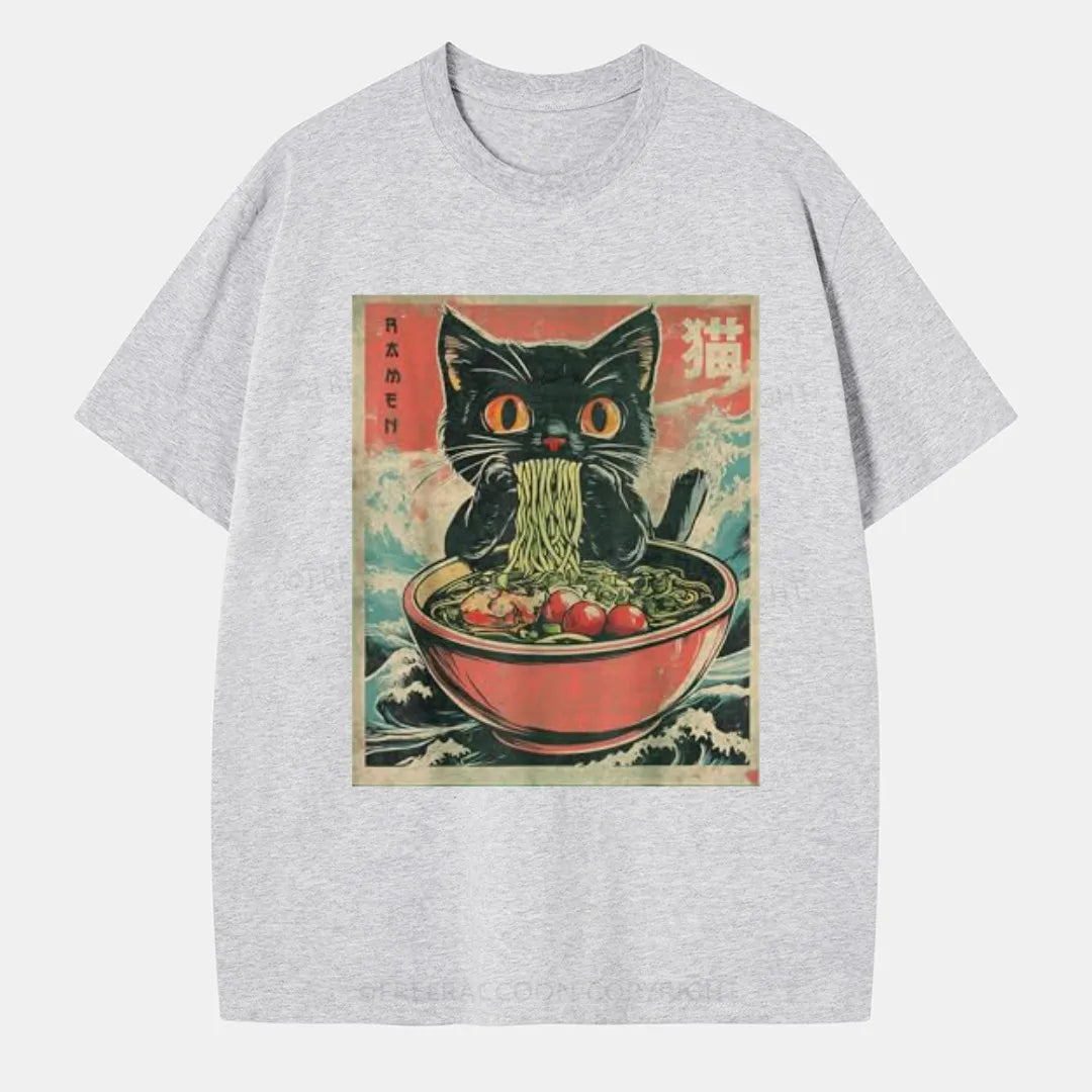 Vintage Cat Ramen Classic T-Shirt