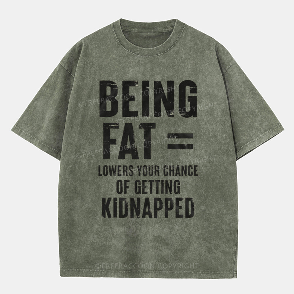 Vintage Being Fat Funny Washed T-Shirt