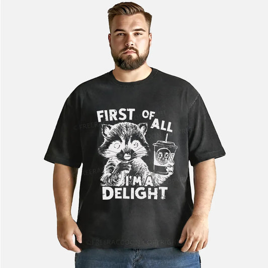 Vintage First Of All I Am Delight Washed T-Shirt