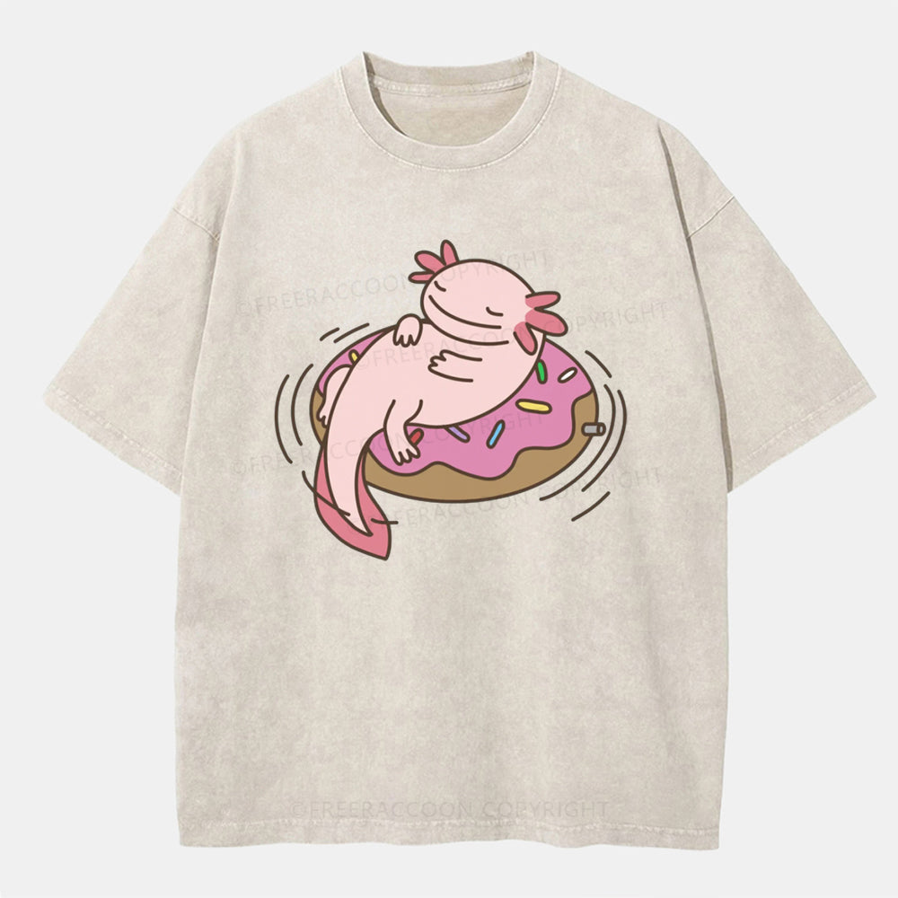 Vintage Axolotl And Dount Washed T-Shirt