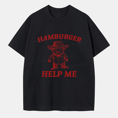 Vintage Hamburger Help Me Classic T-Shirt