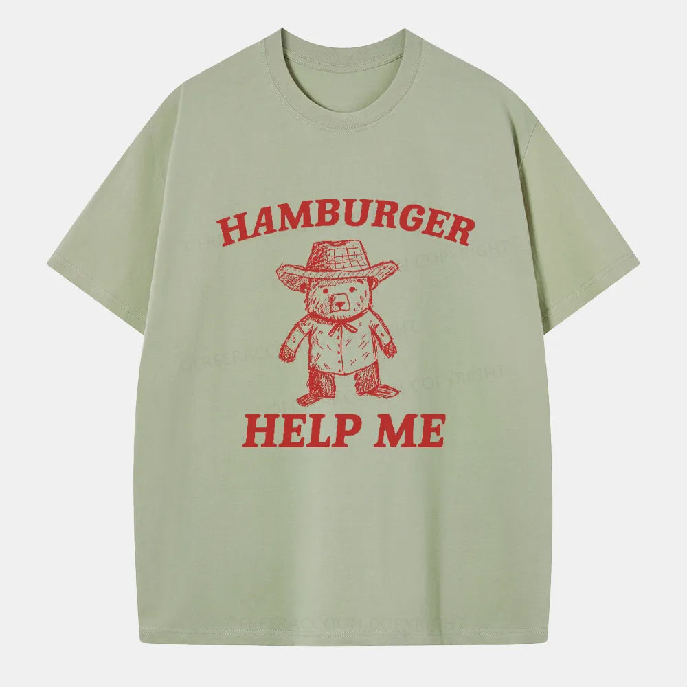 Vintage Hamburger Help Me Classic T-Shirt