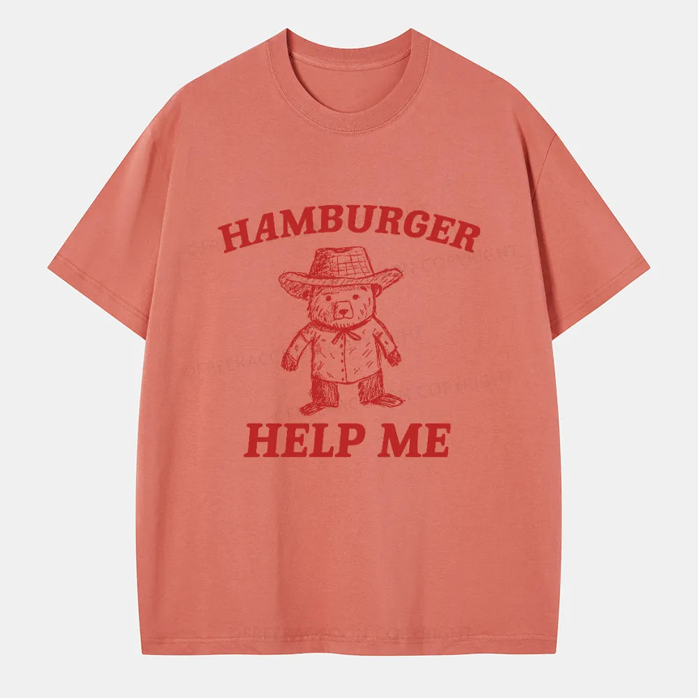 Vintage Hamburger Help Me Classic T-Shirt