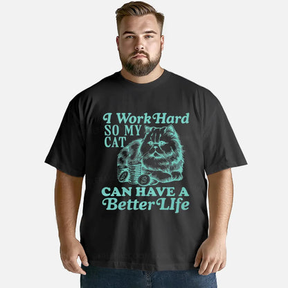 Vintage I Work Hard So My Cat Can Have A Better Life Classic T-Shirt