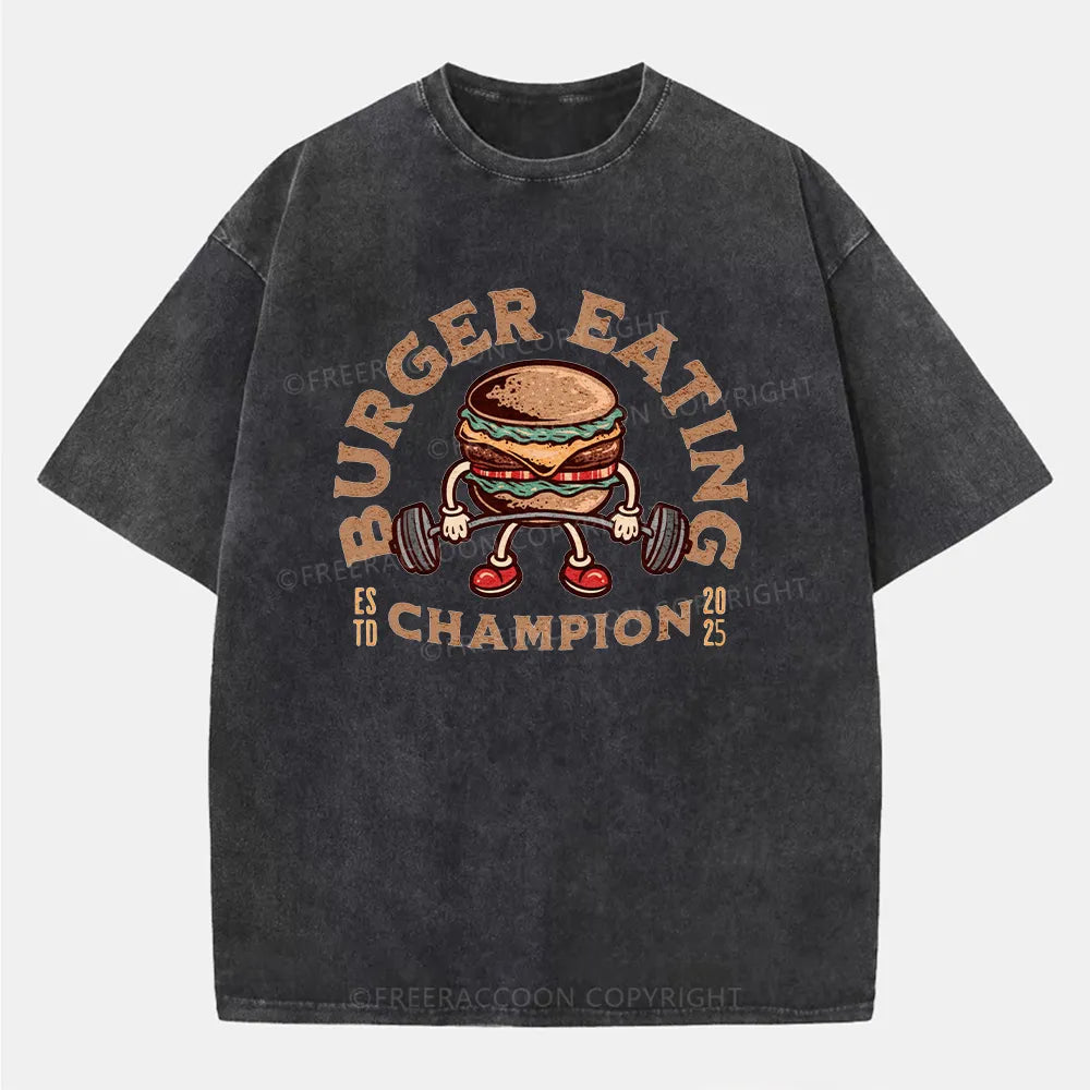 Vintage Burger Eating Champion Washed T-Shirt