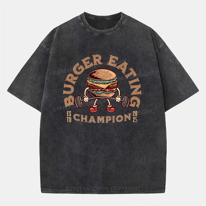 Vintage Burger Eating Champion Washed T-Shirt