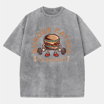 Vintage Burger Eating Champion Washed T-Shirt