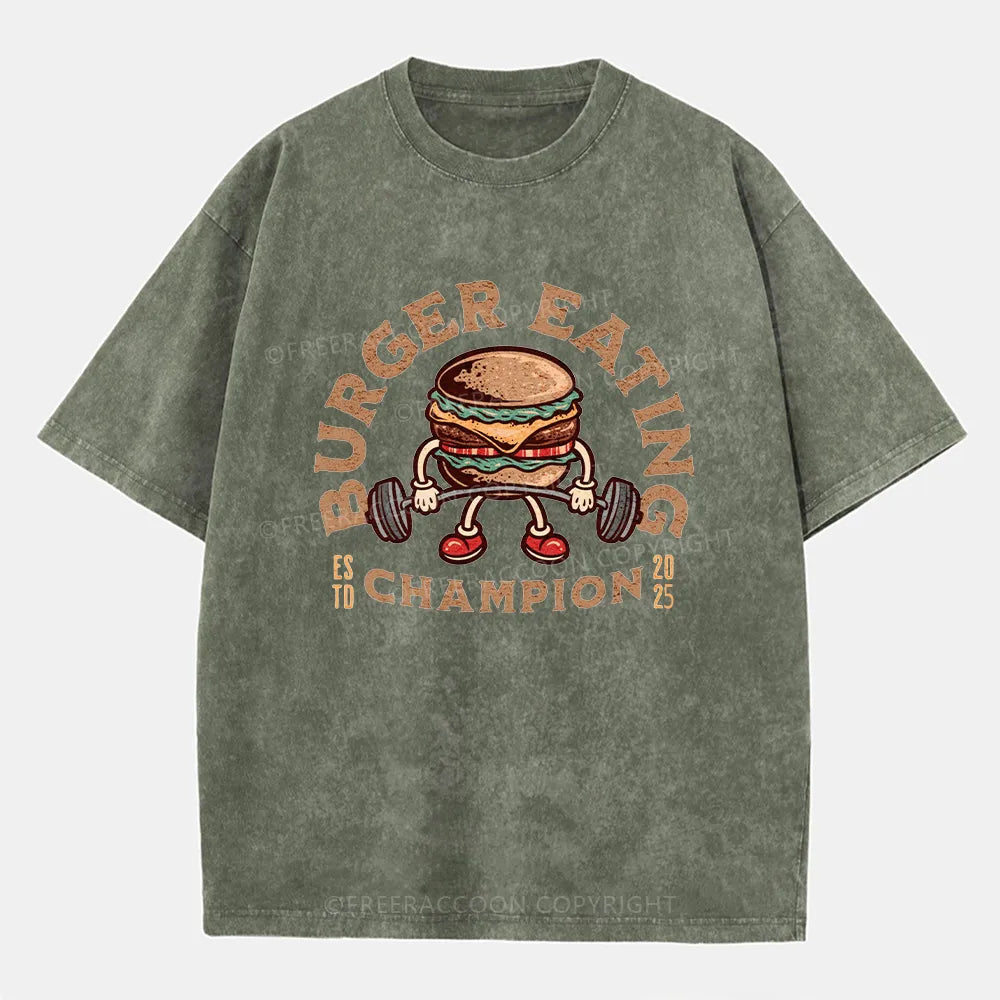 Vintage Burger Eating Champion Washed T-Shirt