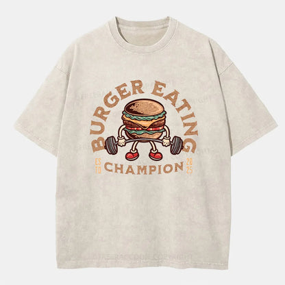 Vintage Burger Eating Champion Washed T-Shirt