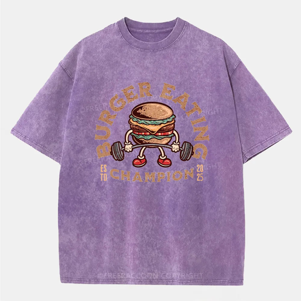 Vintage Burger Eating Champion Washed T-Shirt