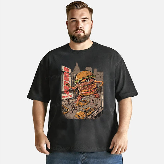 Vintage Burger Monster Washed T-Shirt