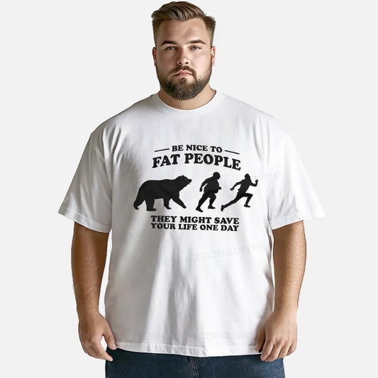 Vintage Be Nice To Be Fat People Classic T-Shirt