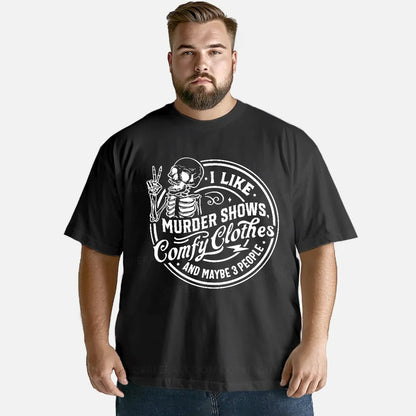 Vintage I Like Murder Shows, Comfy Clothes, And Maybe 3 People Classic T-Shirt